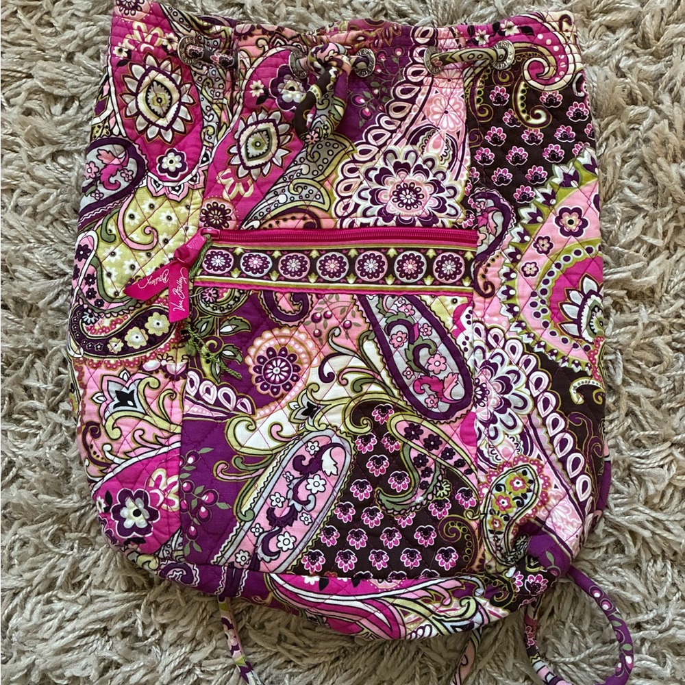 Vibrant Paisley Vera Bradley Drawstring Bag